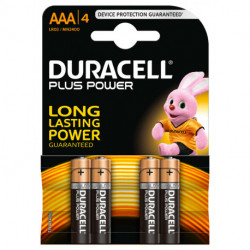 Duracell Plus Power 4 piles 1,5V alcalines AAA (lot de 2)