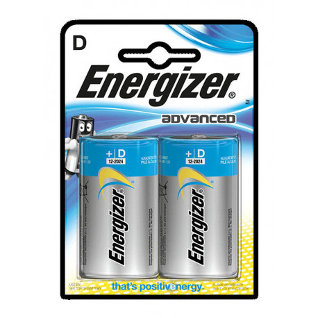 Energizer Advanced 2 piles 1,5V alcalines D/LR20 (lot de 3)