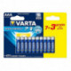 Varta Alkaline High Energy 10 piles 1,5V AAA (lot de 2)