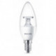 Philips ampoule LED flamme transparente E14 5,5W (40W) 2700K blanc chaud (lot de 2)