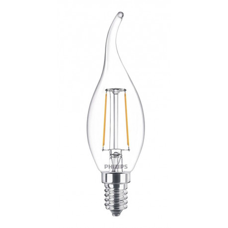 Philips ampoule LED flamme E14 4W (25W) 2700K blanc chaud (lot de 4)