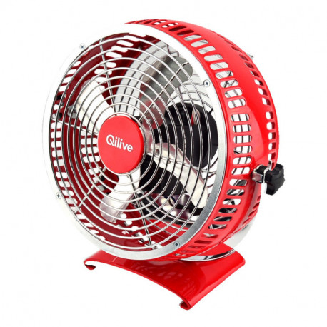 Qilive Ventilateur de Table Rouge 20W 888298