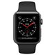 Apple Watch Series 3 boîtier en aluminium gris sidéral de 38mm avec Bracelet Sport noir Cellular