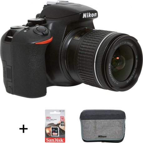 Nikon Appareil Photo Reflex D3500 + 18-55mm + Sac +16Go + Batterie