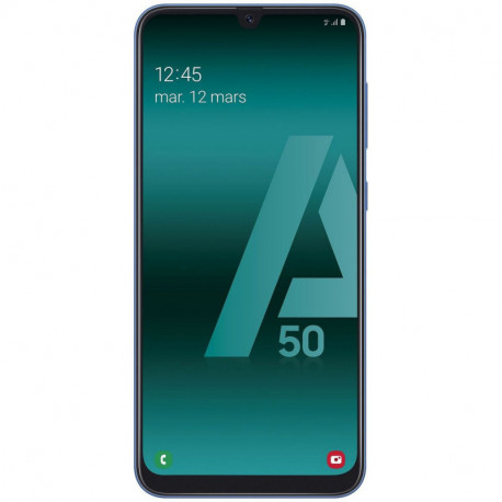 Samsung Smartphone Galaxy A50 128 Go 6.4 pouces Bleu 4G Double port nano Sim