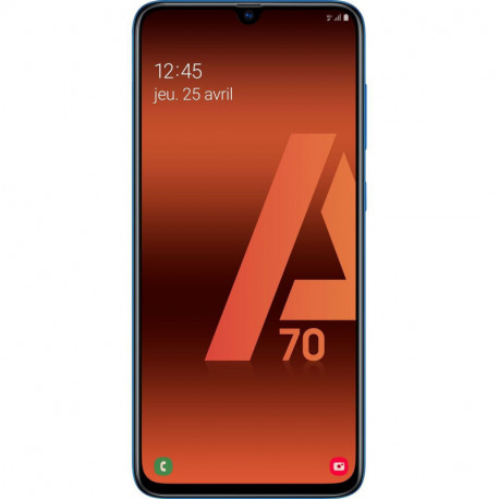 Samsung Smartphone Galaxy A70 128 Go 6.7 pouces Bleu 4G Double port Sim