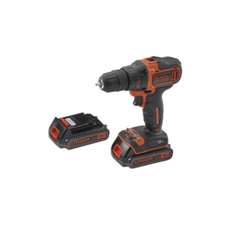 Black & Decker Perceuse visseuse sans fil BDCD186K1B2 18V 2Ah