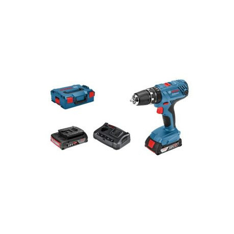 Bosch Perceuse à percussion Bleu GSB 18V 21 2/4AH + 25 accessoires