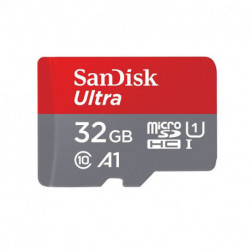 Sandisk Carte mémoire micro SDHC Ultra UHS-I - 32 Go + Adaptateur SD