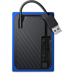 Western Digital Disque dur externe SSD 500 Go My Passeport Noir Cobalt