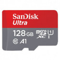 Sandisk Carte mémoire micro SDXC Ultra UHS-I - 128 Go + Adaptateur SD