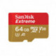 Sandisk Carte mémoire Extreme microSDXC 64 Go + Adaptateur SD