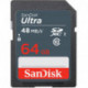 Sandisk Carte SD Ultra SDXC 64Go 48MB/s Class 10 UHS-I