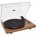 Pro-Ject Platine vinyle Debut carbon DC noyer 2M rouge