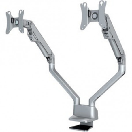 DESK MOUNT DUAL 10-32IN SILVER