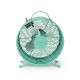 Nedis Ventilateur de Bureau Rétro Diamètre 25cm 2 Vitesses Turquoise