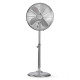 Nedis Ventilateur sur Pied en Métal Hauteur Réglable 40cm de Diamètre 3 Vitesses Chrome