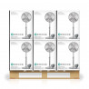 Nedis Ventilateur sur Pied en Métal Hauteur Réglable 40cm de Diamètre 3 Vitesses Chrome