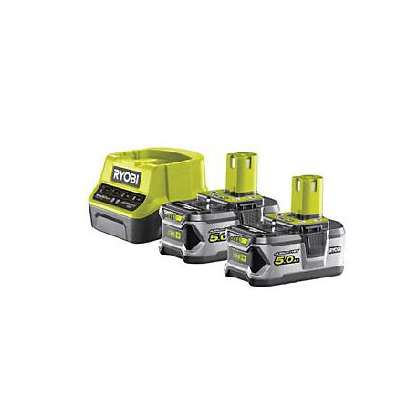 Ryobi Chargeur de batterie + 2 batteries Ryobi One+ 18V - 5Ah