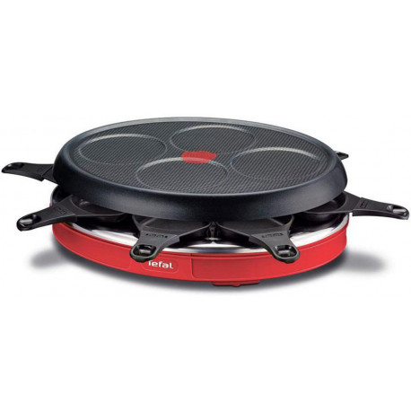 Tefal Raclette Colormania Rouge 1050W 8 Personnes RE138512