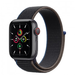 Apple Watch SE GPS   Cellular Aluminium Gris Sideral 40mm Boucle Sport Charbon MYEL2 (late 2020)