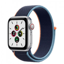 Apple Watch SE GPS   Cellular Aluminium Argent 40mm Boucle Sport Marine MYEG2 (late 2020)