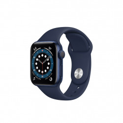 Apple Watch Series 6 GPS Aluminium Bleu de 40 mm Bracelet Sport Marine intense MG143 (late 2020)