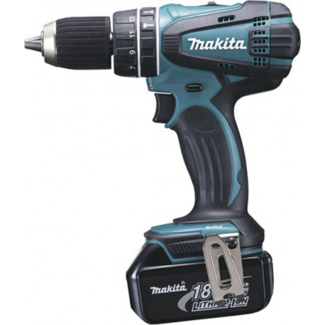 Makita Perceuse visseuse à percussion sans fil 18 Volts Li-Ion 3 Ah Ø diamètre 13mm DHP456RFJ