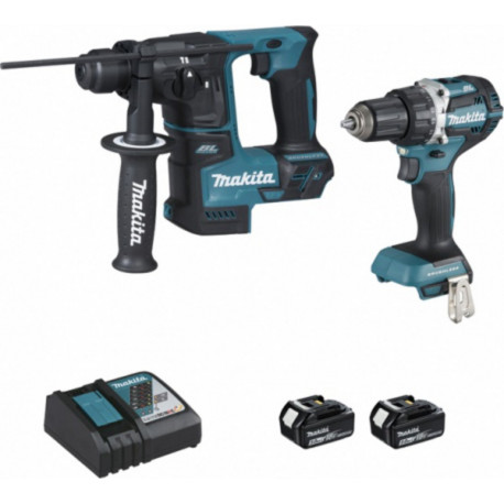 Makita Ensemble de 2 machines Makita BL1850 (DDF484, DHR171) DLX2271TJ