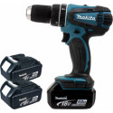 Makita Perceuse visseuse à percussion 18 Volts Li-Ion 4 Ah Ø 13 mm (3 batteries) DHP456RM3J