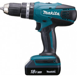 Makita Perceuse visseuse à percussion 18 Volts Li-Ion 1,1Ah diamètre 13mm modèle HP457DWE