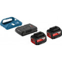 Set batterie Bosch PRO Kit de base : 2 batteries à induction GBA 18 V 4,0 Ah MW-C + GAL 1830 W Professional Bosch 1600A00C46