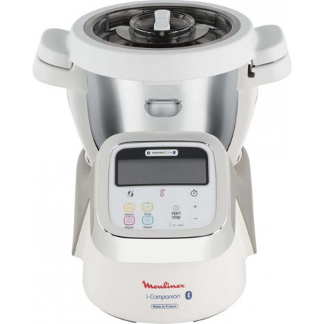 Moulinex Robot Cuiseur Connecté I-Companion Blanc 1550W 4,5L HF900110