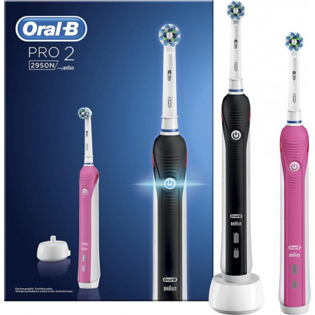 Brosse à dents électrique Oral-B Pro 2 2950 CrossAction (Black et Pink)