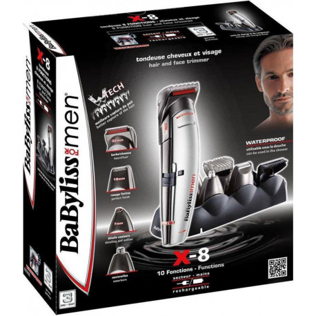 Babyliss For Men Tondeuse à cheveux et visage X-8