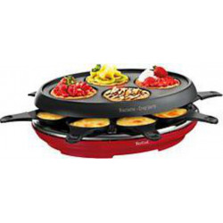 Tefal Raclette Colormania Rouge 1050W 8 Personnes RE310512