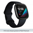 Fitbit Montre connectée Montre sport Sense Noir