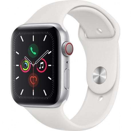 Apple Watch Montre connectée 44MM Alu Argent/Blanc Series 5 Cellular