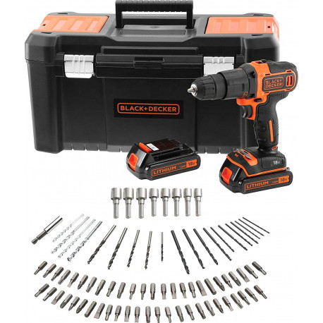 Black & Decker Perceuse visseuse sans fil BCK186D2KA-QW 18V-2x2Ah