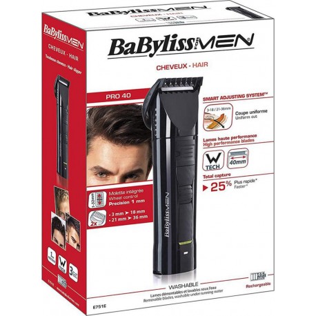 Babyliss For Men Pro 40 Tondeuse à Cheveux E751E