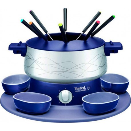 Tefal Fondue Simply Invents Indigo Bleu Gris 800W 8 Personnes EF351412