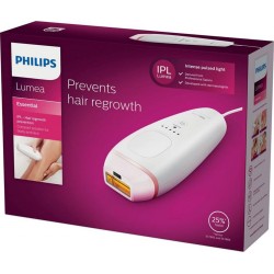 Philips Epilateur à Lumière Pulsée Lumea Essential Rose Blanc 60W BRI861/00