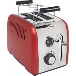 Breville Grille-pain Acier Rouge Nacré 1100W 2 Fentes VTT536X-01