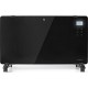 Nedis Panneau Chauffant Convecteur en Verre Thermostat Écran LCD 2 Réglages de Chaleur Sur Pied / Montage Mural 2 000 W Noir