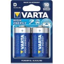 Varta Alkaline High Energy 2 piles 1,5V D LR20 (lot de 4)