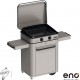 ENO Plancha gaz Enosign 65 chariot + Plancha inox