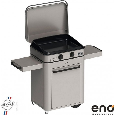 ENO Plancha gaz Enosign 65 chariot + Plancha inox