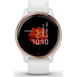 Garmin Montre sport Venu 2S Rose Gold avec bracelet blanc