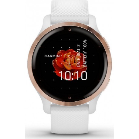 Garmin Montre sport Venu 2S Rose Gold avec bracelet blanc