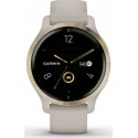 Garmin Montre sport Venu 2S Light Gold avec bracelet beige